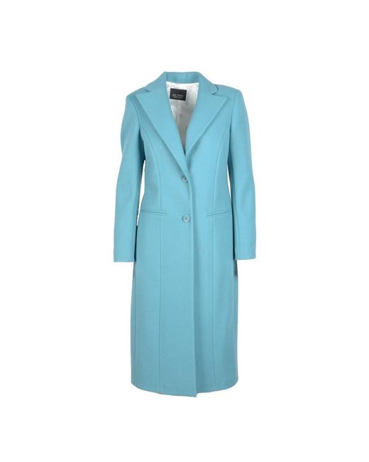 Yes London Coat in Blue Lyst
