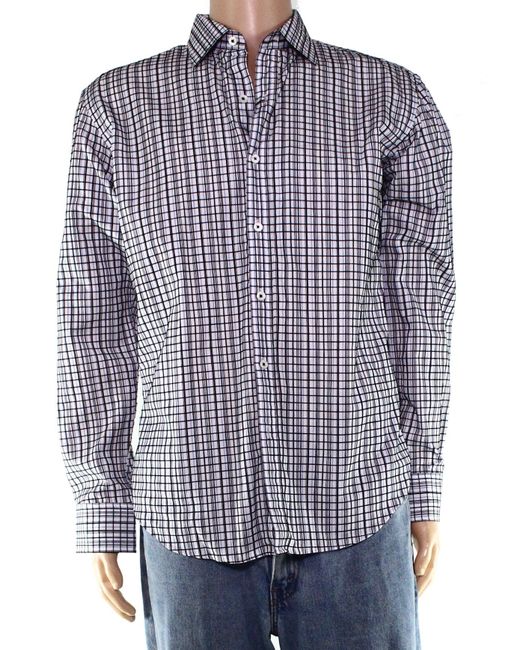 Bugatchi Cotton Dress Shirt Medium M 