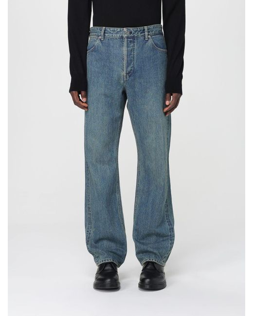 Jil Sander Blue Straight Leg Jeans for men