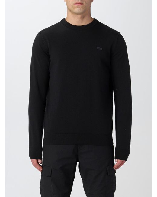 Lacoste Black L1212 Slim Fit Crew Neck Sweater for men