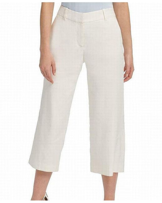 DKNY Linen Dress Pants Size 12 Wide Leg 
