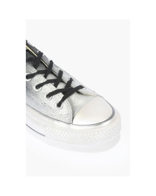 Converse 4cm Glittered Sneakers With Platform - 39,5 in White | Lyst