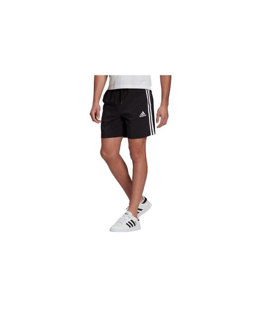 adidas 3 Stripe Chelsea Shorts in Black for Men | Lyst