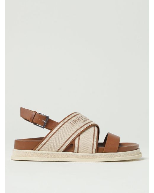 Jimmy Choo Natural Flat Sandals