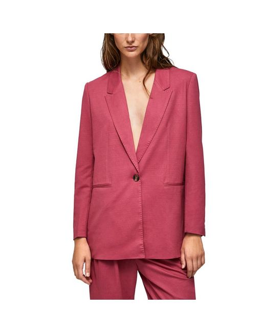 Pepe Jeans Blazer in Red | Lyst