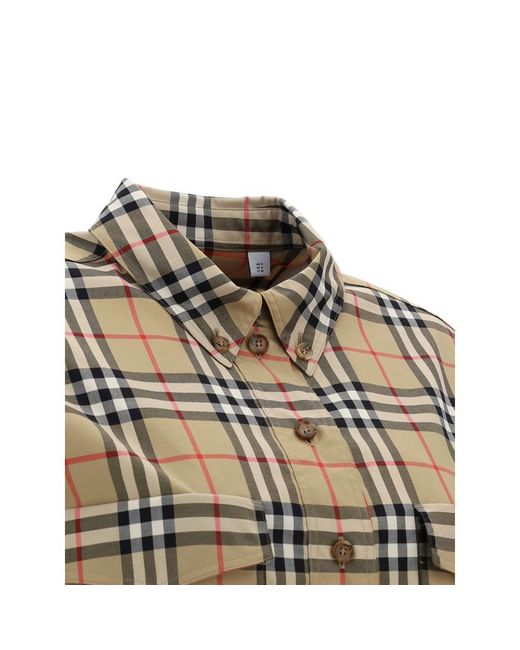 Burberry Shirt in Metallic | Lyst UK