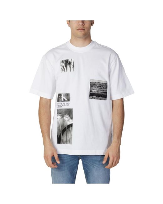 Calvin Klein Jeans T-shirt in White for Men | Lyst