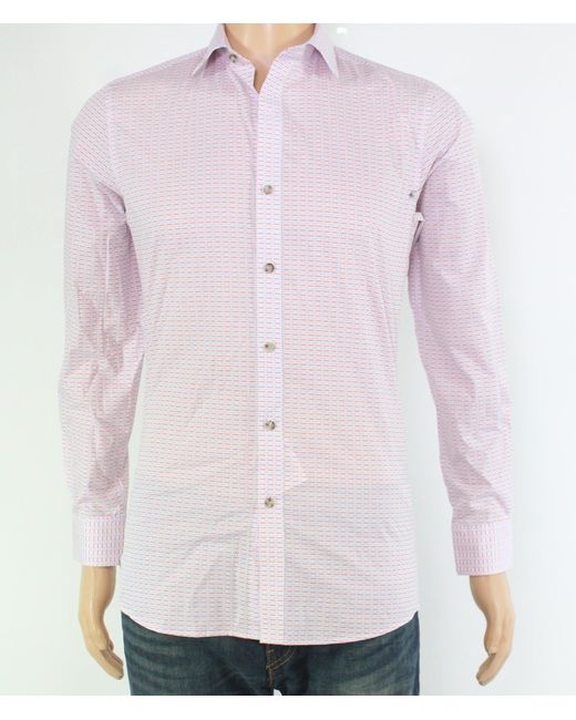 Bar Iii Cotton Dress Shirt White Blue 