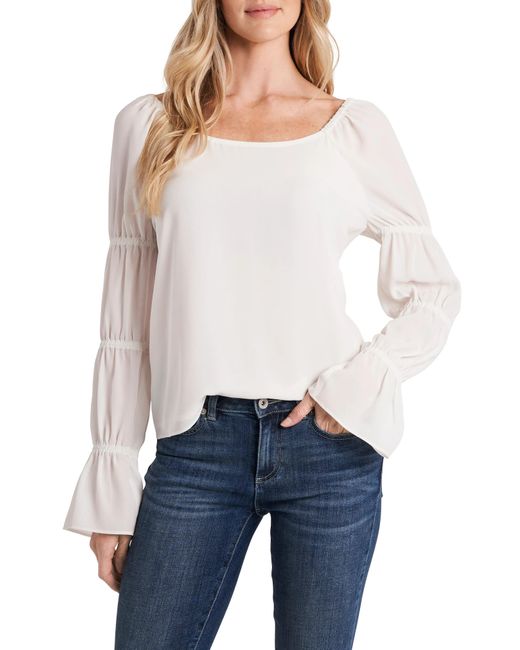 Cece Blouse Size Small S Puff Sleeve 