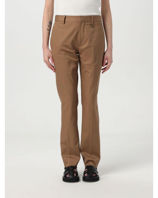 Burberry Natural Straight Leg Trousers