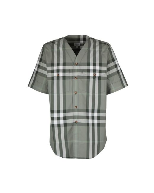 Burberry Shirt in Gray for Men | Lyst