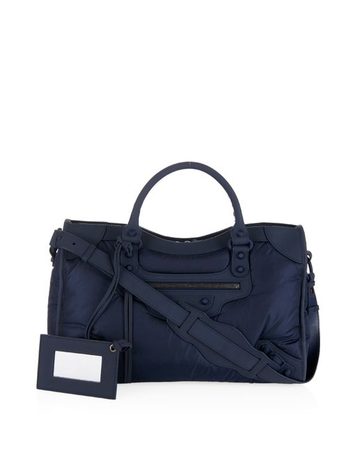 Balenciaga Classic Nylon Bag Blue | Lyst