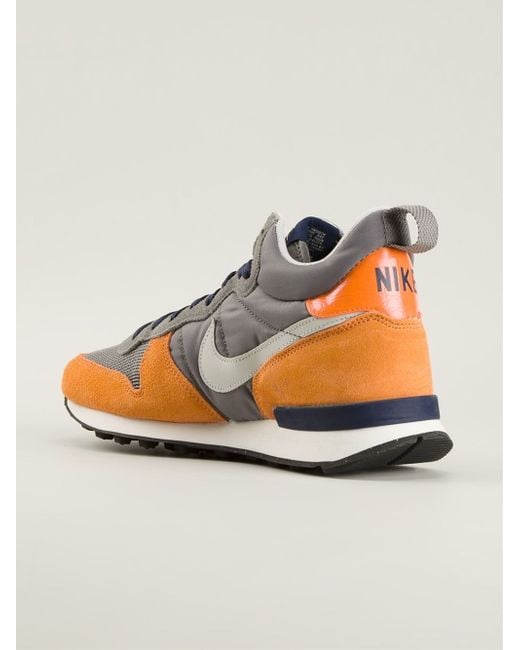 Nike 'Internationalist Mid' Sneakers in Grey (Orange) for Men | Lyst