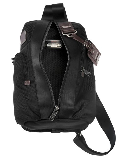 Tumi Black Alpha Bravo Monterey Sling Backpack for men