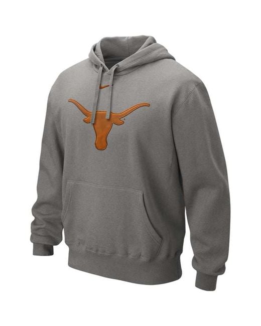 Nike Gray Mens Texas Longhorns Hoodie Sweatshirt for men