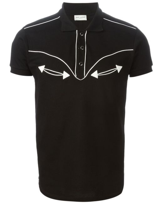 Saint Laurent Black Western-Style Polo Shirt for men