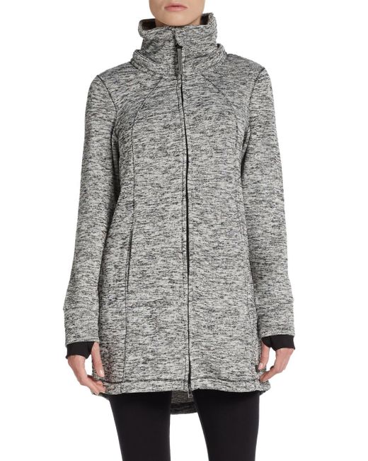 Calvin Klein Gray Marled Hooded Performance Jacket