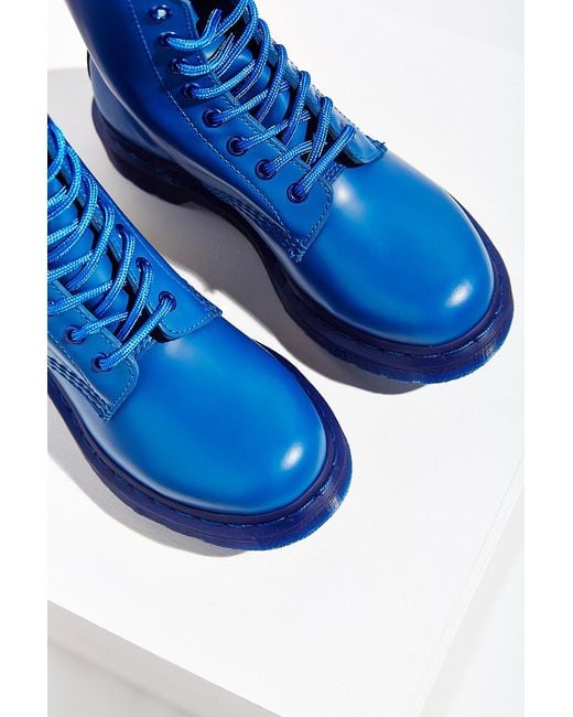 靴 Dr.Martens PASCAL 8EYE SHOE BLUE SMOOTH Dr. Martens Pascal Mono Boot in Blue | Lyst