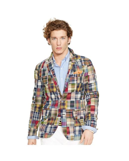Polo ralph hotsell lauren madras blazer