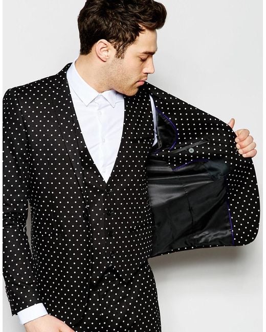 Men's polka dot blazers cheap