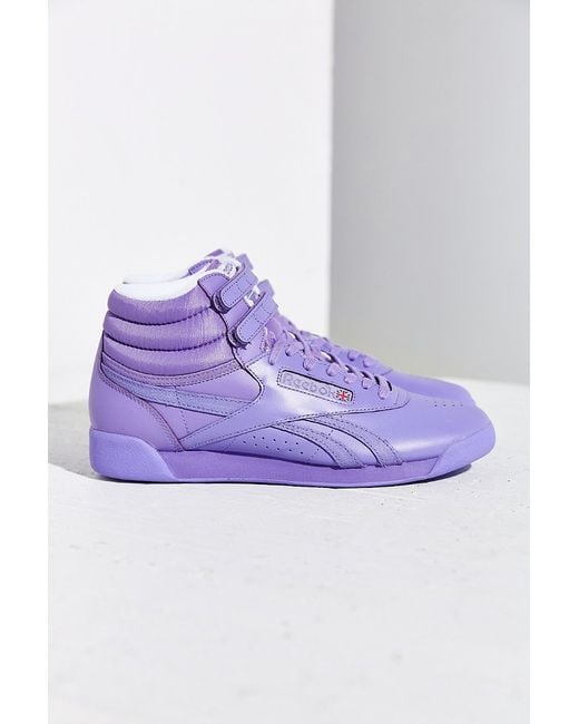 Reebok Purple Freestyle Hi Spirit Sneaker