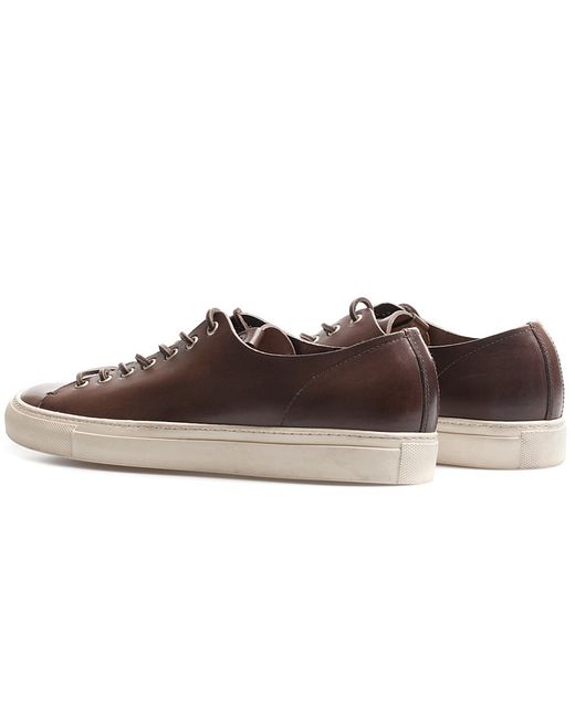 Buttero Dark Brown Leather Tanino Low Profile Sneakers in Brown for Men ...