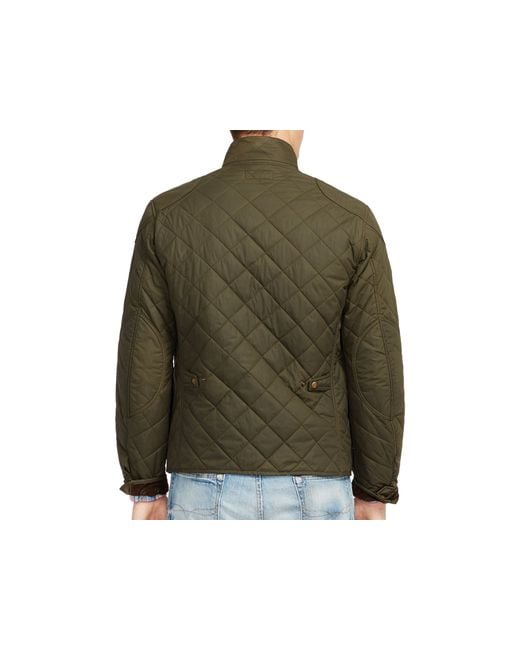 Ralph lauren Polo Quilted Bike Jacket in Green for Men (Campbell Olive) | Lyst
