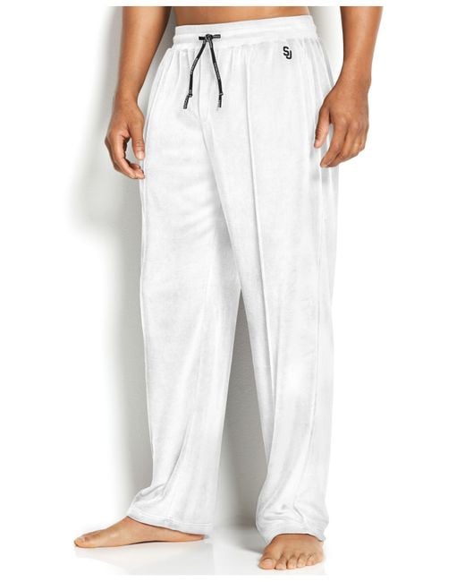 Sean John White Men'S Velour Sweatpants for men