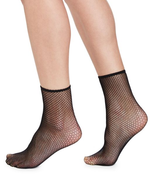 wolford netsation mesh socks in black lyst wolford netsation mesh socks in black lyst