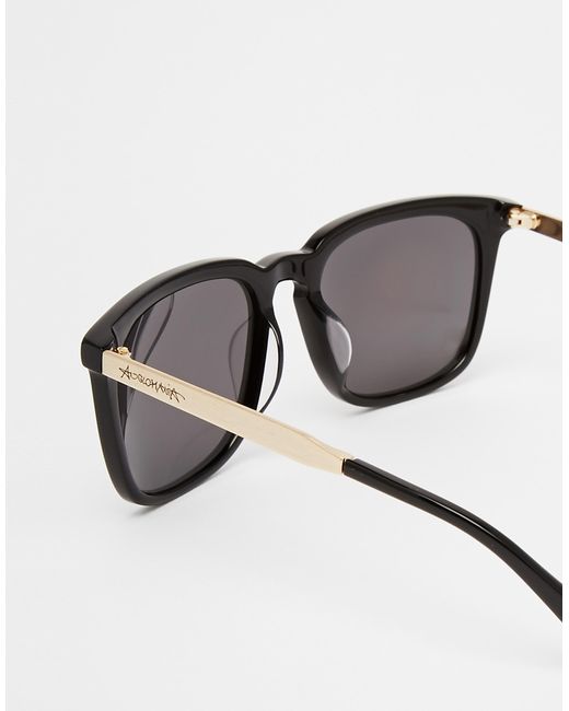 Vivienne Westwood Black Anglomania Sunglasses With Metal Arms