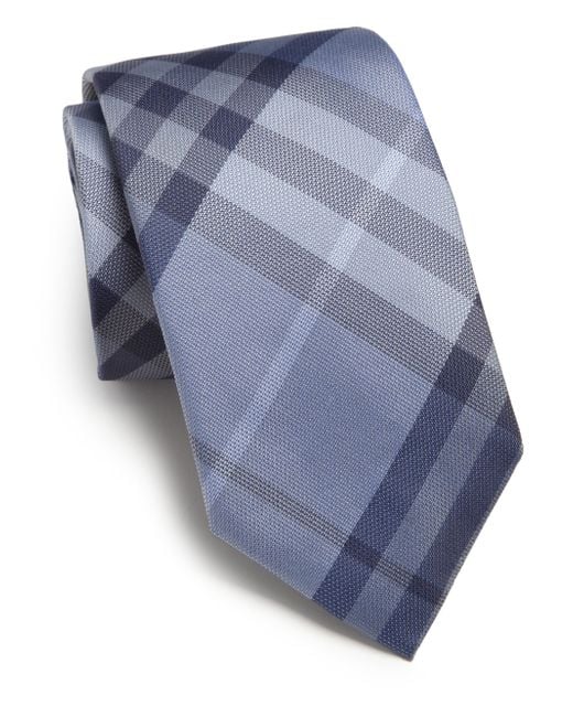 Burberry Bright Blue Manston Silk Tie in Blue for Men (bluemulti) Lyst