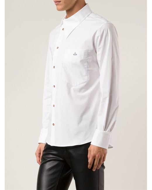 Vivienne Westwood Asymmetrical Shirt in White for Men | Lyst
