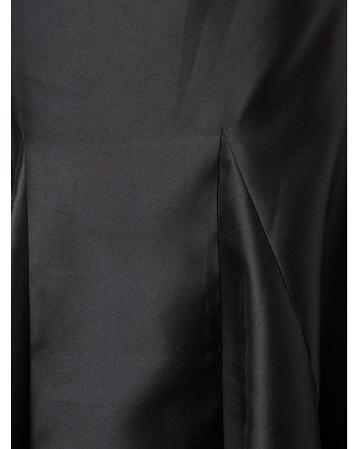 Badgley Mischka Black Fishtail Maxi Skirt