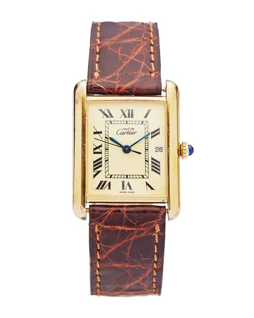 Cartier tank leather discount