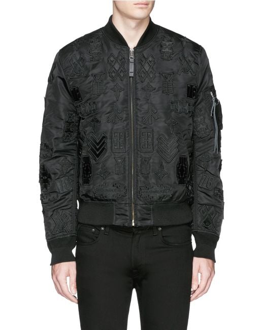 Marcelo Burlon 'alpha Industries' Patch Embroidery Bomber Jacket in Black  for Men | Lyst
