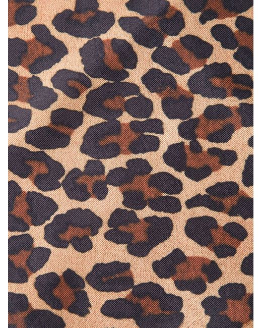 DSquared² Brown Leopard Print Pocket Square for men