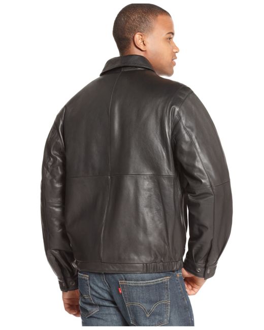 Perry Ellis Lambskin Leather Bomber 