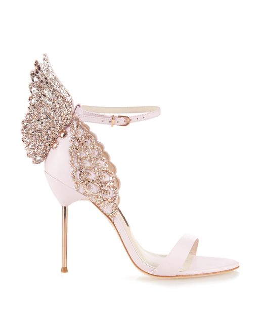 Sophia Webster Evangeline Glitter Angel-wing Sandals in Pink | Lyst