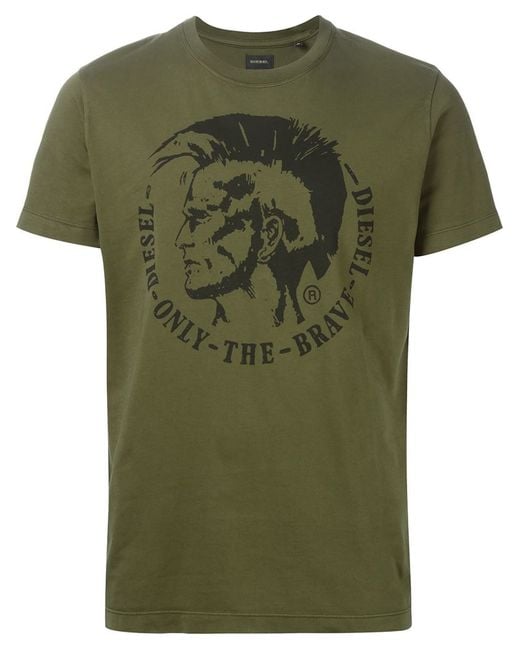 DIESEL Green Only The Brave T-shirt for men