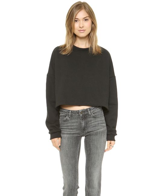 OAK Cropped Crew Neck Sweatshirt 
