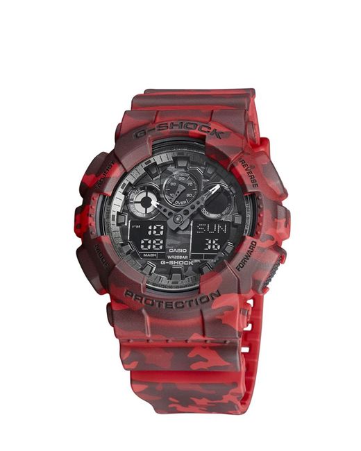 casio g shock red camo