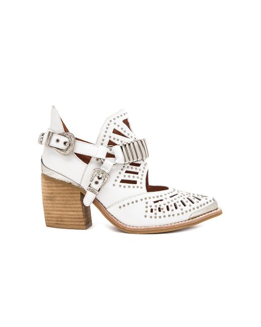Jeffrey Campbell White Calhoun Leather Boots