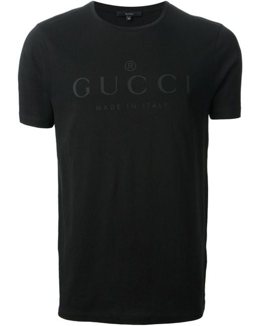 Gucci Black Logo Print Tshirt for men
