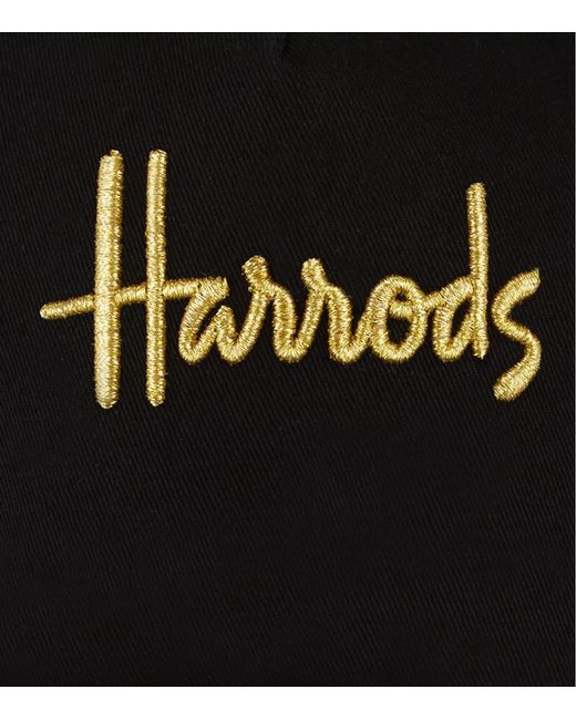 Harrods Black Embroidered Logo Cap for men