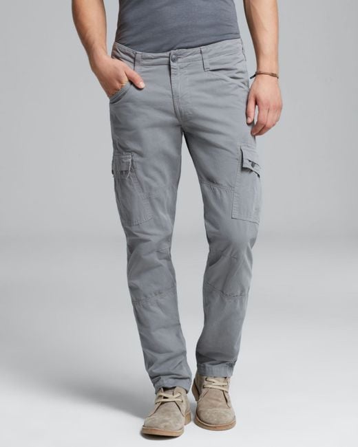 Grey Slim Fit Cargo Trousers  Jaded London