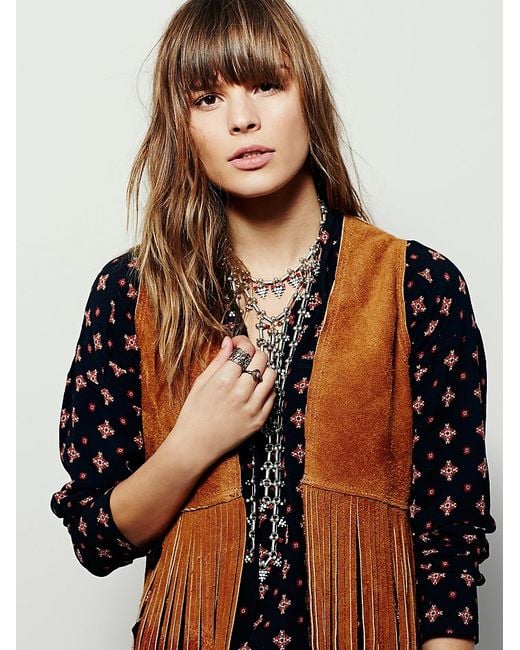 Suede fringe vest forever deals 21