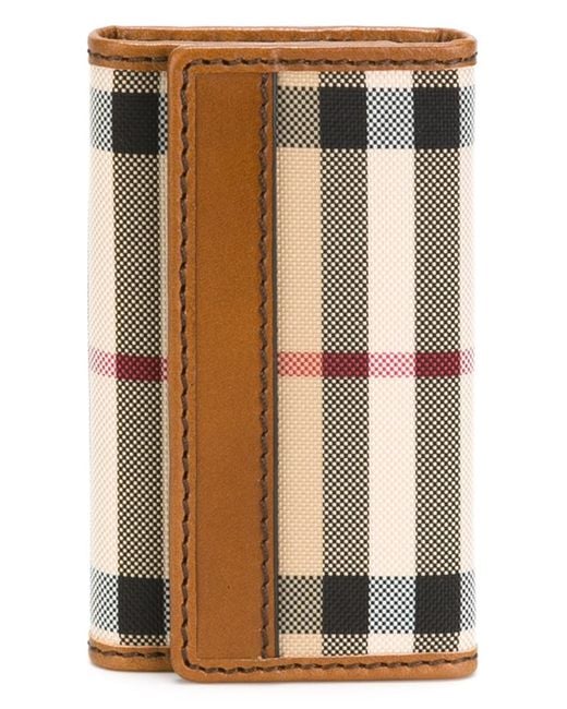 Burberry Natural 'house Check' Key Wallet for men