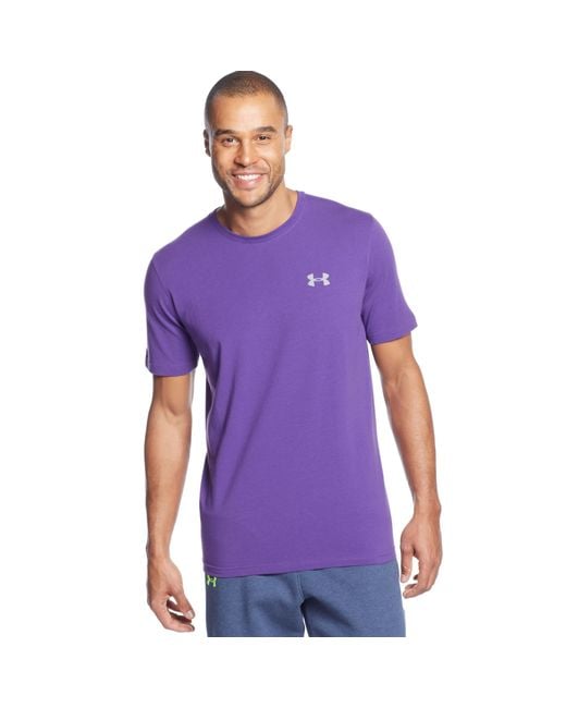 Under Armour Charged Cotton in Purple for Men | Lyst