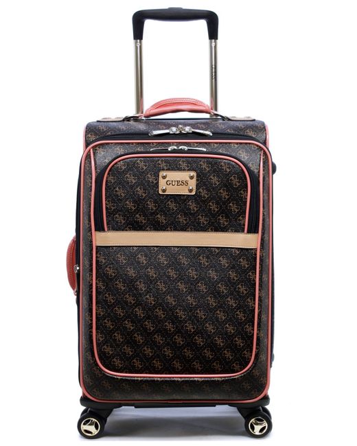Guess Brown Closeout! Logo Affair 21" Carry On Spinner Suitcase