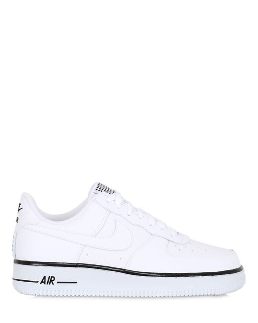 Nike White Air Force 1 Faux Leather Sneakers for men